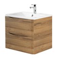Тумба с раковиной подвесная BelBagno ИСТОЧНИК (ACQUA) 60 Rovere Rustico, раковина белая ACQUA-600-2C-SO-RR;BB900/455-LV-MR-ALR