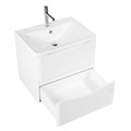 Тумба с раковиной подвесная BelBagno ИСТОЧНИК (ACQUA) 60 Bianco Lucido, раковина белая ACQUA-600-2C-SO-BL;BB600/455-LV-MR-ALR