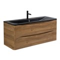 Тумба с раковиной подвесная BelBagno ИСТОЧНИК (ACQUA) 120 Rovere Rustico, раковина чёрная ACQUA-1200-2C-SO-RR;BB1200/455-LV-ART-ALR-NERO