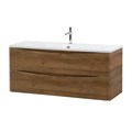 Тумба с раковиной подвесная BelBagno ИСТОЧНИК (ACQUA) 120 Rovere Rustico, раковина белая ACQUA-1200-2C-SO-RR;BB1200/455-LV-MR-ALR