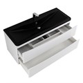 Тумба с раковиной подвесная BelBagno ИСТОЧНИК (ACQUA) 120 Bianco Lucido, раковина чёрная ACQUA-1200-2C-SO-BL;BB1200/455-LV-ART-ALR-NERO