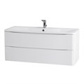 Тумба с раковиной подвесная BelBagno ИСТОЧНИК (ACQUA) 120 Bianco Lucido, раковина белая ACQUA-1200-2C-SO-BL;BB1200/455-LV-MR-ALR