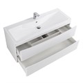 Тумба с раковиной подвесная BelBagno ИСТОЧНИК (ACQUA) 120 Bianco Lucido, раковина белая ACQUA-1200-2C-SO-BL;BB1200/455-LV-MR-ALR