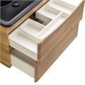 Тумба с раковиной подвесная BelBagno ИСТОЧНИК (ACQUA) 100 Rovere Rustico, раковина чёрная ACQUA-1000-2C-SO-RR;BB1000/455-LV-ART-ALR-NERO