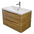 Тумба с раковиной подвесная BelBagno ИСТОЧНИК (ACQUA) 100 Rovere Rustico, раковина белая ACQUA-1000-2C-SO-RR;BB1000/455-LV-MR-ALR