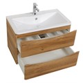 Тумба с раковиной подвесная BelBagno ИСТОЧНИК (ACQUA) 100 Rovere Rustico, раковина белая ACQUA-1000-2C-SO-RR;BB1000/455-LV-MR-ALR