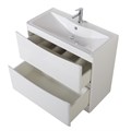 Тумба с раковиной напольная BelBagno ИСТОЧНИК (ACQUA) 100 Bianco Lucido, раковина белая ACQUA-1000-2C-PIA-BL;BB1000/455-LV-MR-ALR