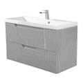 Тумба с раковиной подвесная BelBagno ПОБЕДА (VITTORIA) 100 Toros Bianco, раковина белая VITTORIA-1000-2C-SO-TB-P;BB1000/450-LV-MR-AST