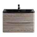 Тумба с раковиной подвесная BelBagno ИСТОЧНИК (ACQUA) 80 Pino Scania, раковина чёрная ACQUA-800-2C-SO-PS;BB800/455-LV-ART-ALR-NERO