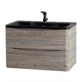 Тумба с раковиной подвесная BelBagno ИСТОЧНИК (ACQUA) 80 Pino Scania, раковина чёрная ACQUA-800-2C-SO-PS;BB800/455-LV-ART-ALR-NERO