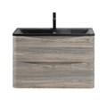 Тумба с раковиной подвесная BelBagno ИСТОЧНИК (ACQUA) 80 Pino Scania, раковина чёрная ACQUA-800-2C-SO-PS;BB800/455-LV-ART-ALR-NERO