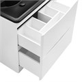 Тумба с раковиной напольная BelBagno ИСТОЧНИК (ACQUA) 100 Bianco Lucido, раковина чёрная ACQUA-1000-2C-PIA-BL;BB1000/455-LV-ART-ALR-NERO