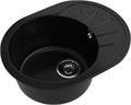 GRANFEST Мойка композит RONDO GF-R--580L чаша с крылом 579*445мм черный арт.GF- R-580L черный