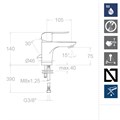СНЯТ Смеситель для раковины YPSILON PLUS 6401 6401