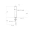 Смеситель для раковины TZAR 340401NM чёрный 340401NM
