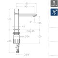 СНЯТ Смеситель для раковины KUATRO 4702 4702