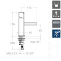 СНЯТ Смеситель для раковины с каскадным открытым изливом KUATRO 4731 4731