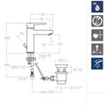 Смеситель для раковины с автоматическим клапаном DRAKO 330403VA1169 330403VA1169