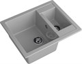 GRANFEST Мойка композит QUADRO GF-Q--610K 1.5-чаши. 610*500мм серый арт.GF- Q-610K серый