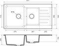 GRANFEST Мойка композит PRACTIK GF-P--980KL 2 чаши с крылом 980*510 мм терракот арт.GF- P-980KL терракот