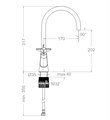 Смеситель для раковины ADAGIO 910101NM чёрный 910101NM