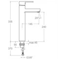 Смеситель для раковины чаши DRAKO 3310NM чёрный 3310NM