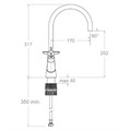 Смеситель для раковины ADAGIO 910101GR графит 910101GR
