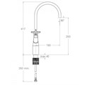 Смеситель для раковины чаши ADAGIO 911001GR графит 911001GR