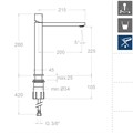 СНЯТ Смеситель для раковины чаши KUATRO 4710N 4710N