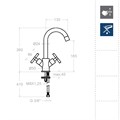 СНЯТ Смеситель для раковины RS-CROSS 6202 6202