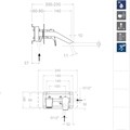 Встраиваемый смеситель для раковины с каскадным изливом URBAN CHIC 212001OC  золото 212001OC