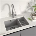Кухонная мойка Lemark SINARA 550.2-U подстольного монтажа с доп.чашей из кварцгранита, Шампань 9910084