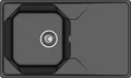 GRANFEST Мойка композит UNIQUE, GF-U-840L, чаш+кр 840*500, черный U-840L черный