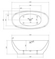 Акриловая ванна ABBER AB9207 белая AB9207