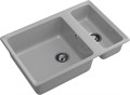 GRANFEST Мойка композит LEVEL, GF-LV-760K, 1.5-чаши 760*500, серый LV-760K серый