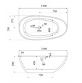 Акриловая ванна ABBER AB9356-1.5 белая AB9356-1.5