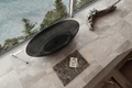 Прозрачная ванна ABBER Kristall AT9702Onyx черная AT9702Onyx