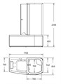 Акриловая ванна Gemy G8040 B R G8040 B R
