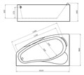 Акриловая ванна Gemy G9046 B L G9046 B L