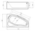 Акриловая ванна Gemy G9046 K R G9046 K R