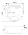 Акриловая ванна Gemy G9053 K G9053 K