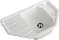GRANFEST Мойка композит CORNER GF-C--800E угловая 800*500мм иней арт.GF- C-800E иней