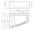 Акриловая ванна Gemy G9056 O L G9056 O L