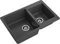 GRANFEST Мойка композит PRACTIK GF-P--780K 2 чаши 780*510 мм графит арт.GF- P-780K графит