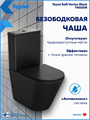 Унитаз напольный торнадо безободковый с быстросъемным сиденьем микролифт Teymi Solli Vortex Black T40209 1226099