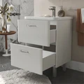 Тумба Свон/Swan 60, напольная, 2 ящ., бланж (под раковину 9898-60), VOLNA tnSWAN60.2Y-43