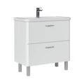 Тумба Свон/Swan 80, напольная, 2 ящ., бланж (под раковину 9898-80), VOLNA tnSWAN80.2Y-43