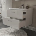 Тумба Свон/Swan 80, подвесная, 2 ящ., белый глянец (под раковину 9898-80), VOLNA tpSWAN80.2Y-01