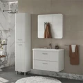 Тумба Свон/Swan 80, подвесная, 2 ящ., белый глянец (под раковину 9898-80), VOLNA tpSWAN80.2Y-01