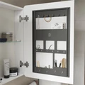 Шкаф зеркальный Свон/Swan 80, белый, VOLNA szSWAN80-32